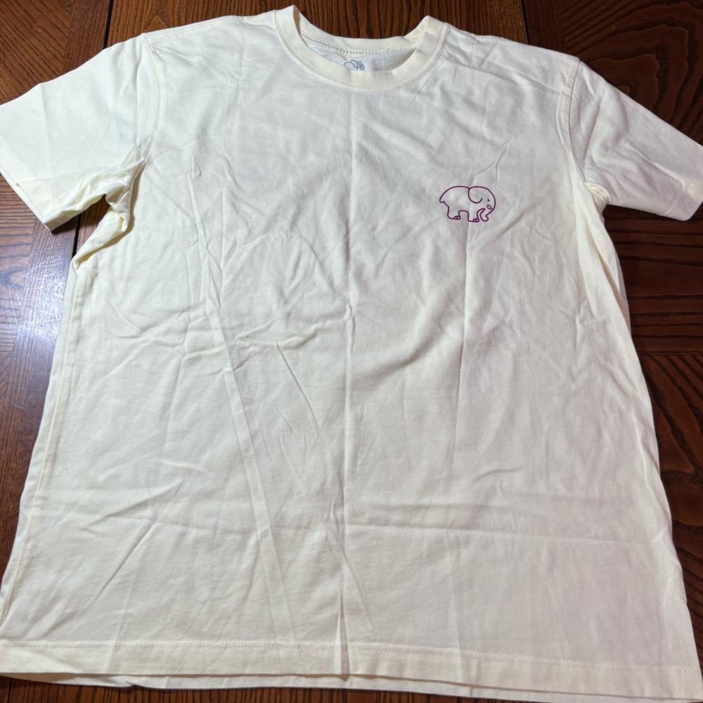 IVORY ELLA 100% ORGANIC COTTON YELLOW SHORT SLEEVE TEE SHIRT. SIZE SMALL. NWOT